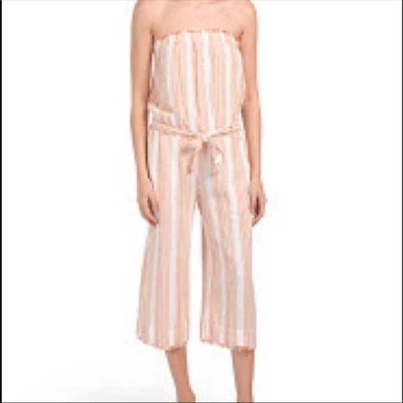 NWT Cloth & Stone | Strapless Frayed Jumpsuit | M - Picture 1 of 11